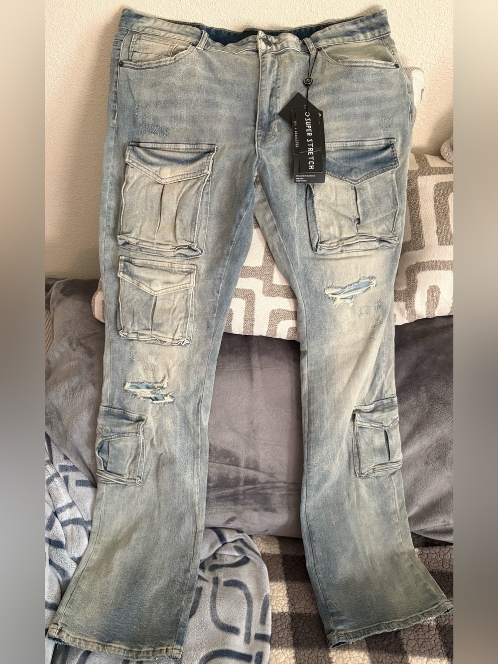 Brand New With Tags Men’s  DECIBEL STACKED SUPER STRETCH JEANS SIZE 38/36